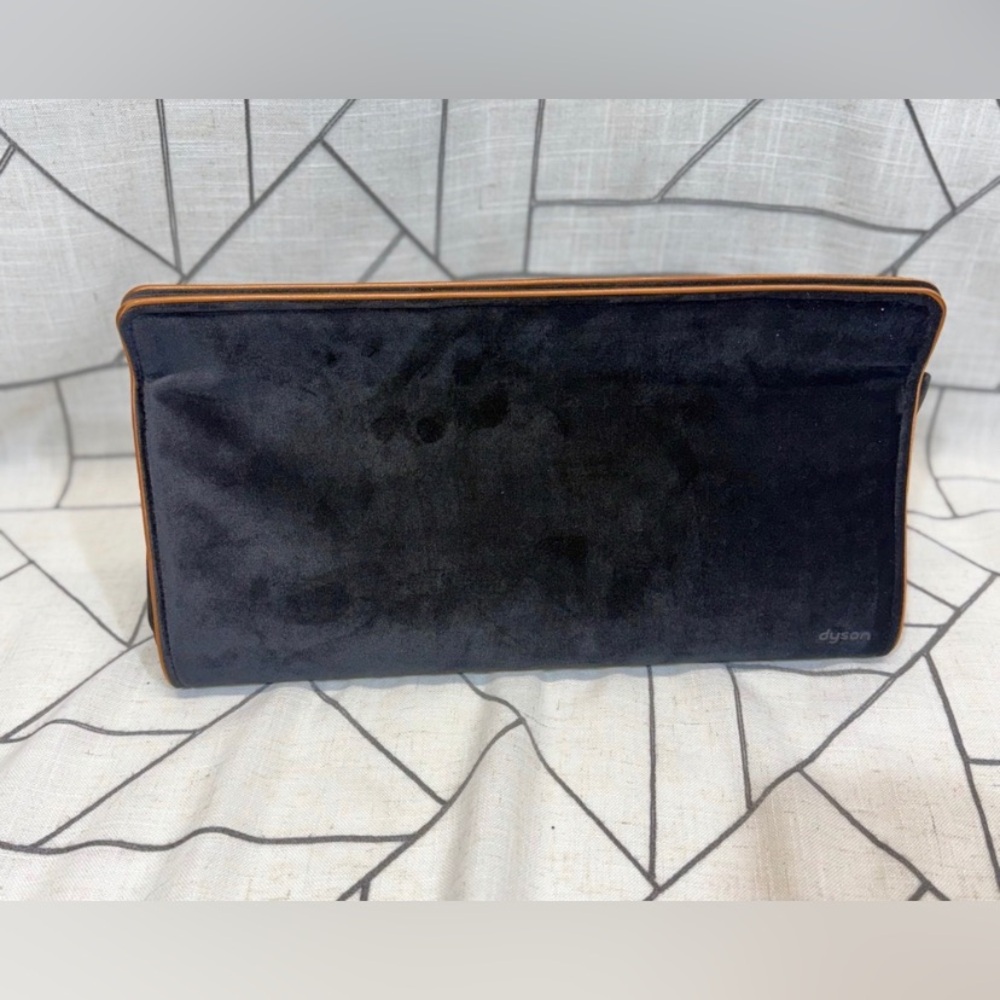 Dyson Hair Tool Velvet Magnetic Close Storage Bag Black With Copper Trim